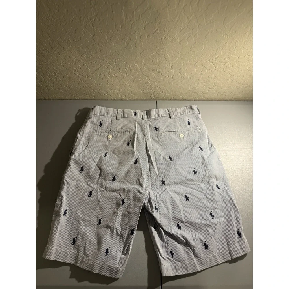 Polo Ralph Lauren Men All Over Pony Seersucker Shorts 34‎